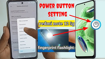 Redmi note 12 5g फिंगरप्रिंट टॉर्च सेटिंग, Redmi note 12 flashlight on off | power button setting
