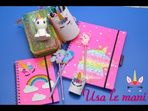 DIY Unicorn paper craft / How to make unicorn school supplies