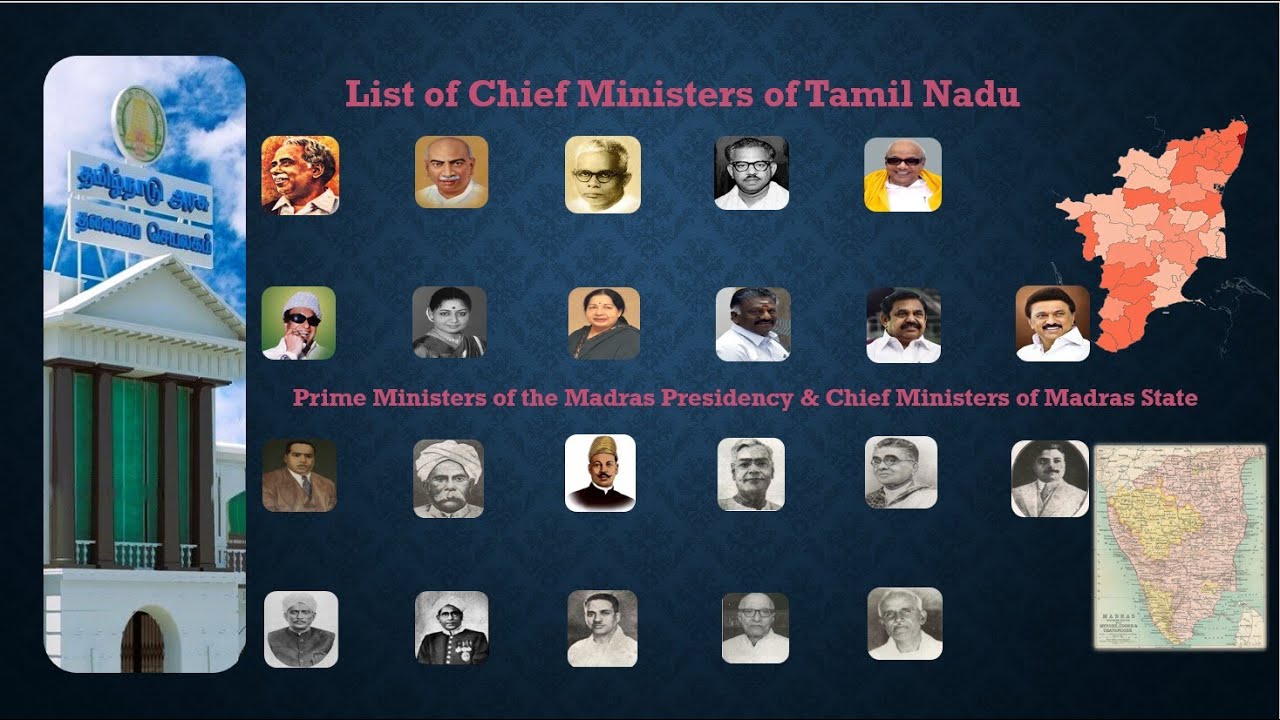 Chief Ministers of Tamil Nadu || தமிழ்நாடு முதலமைச்சர்களின் பட்டியல் ...