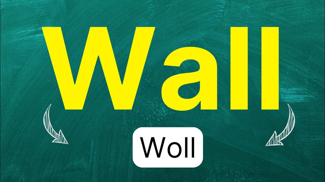 Cómo pronunciar: 'Wall' 'Pared' en inglés Americano con ejemplos.
