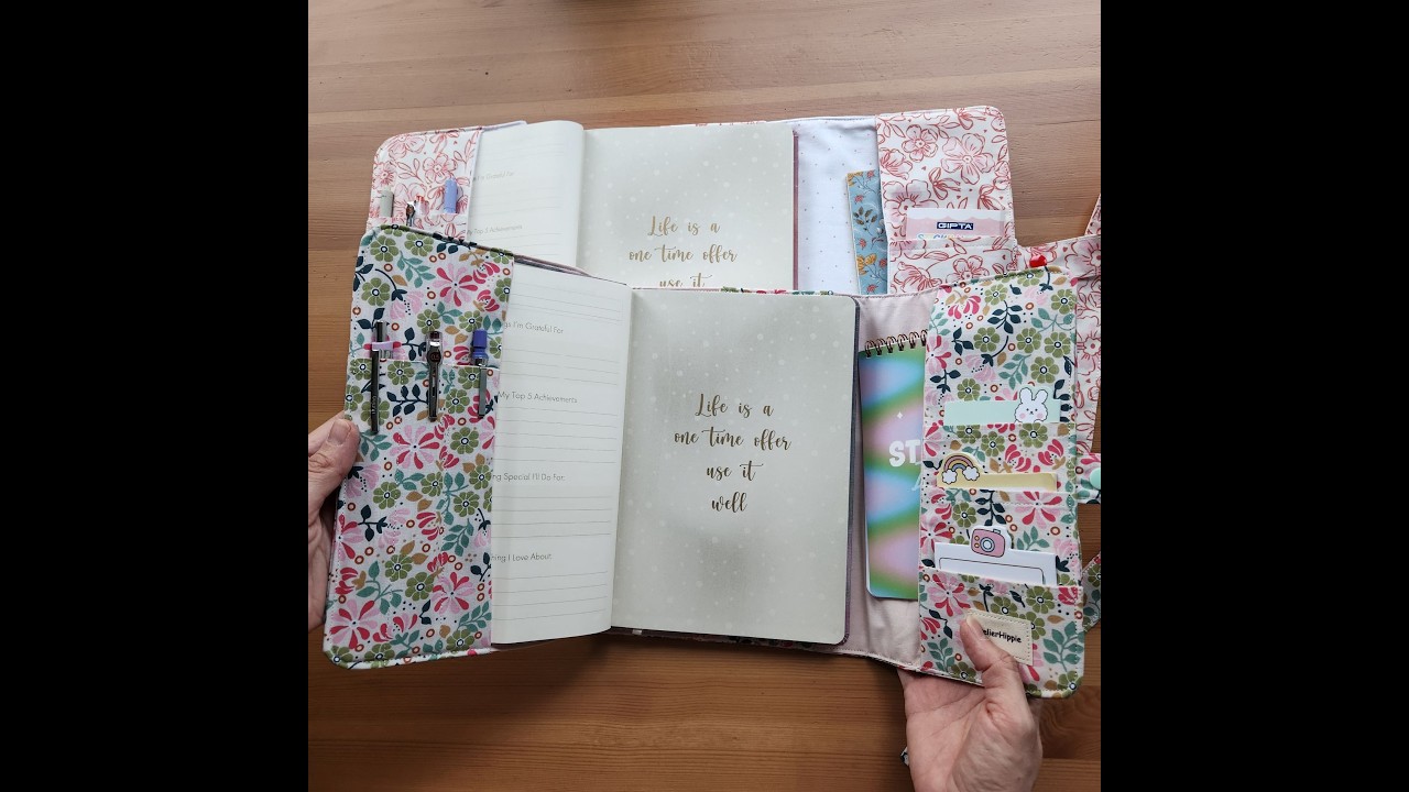 Planner Cover Sewing Tutorial | Fabric Planner Cover with Pockets | Beginner Friendly