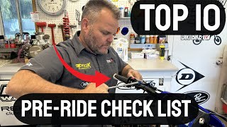 Top Ten PreRide Check List