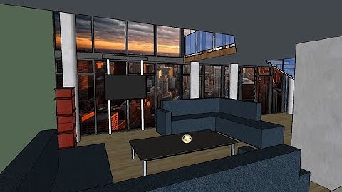 Animation Sketchup design penthouse