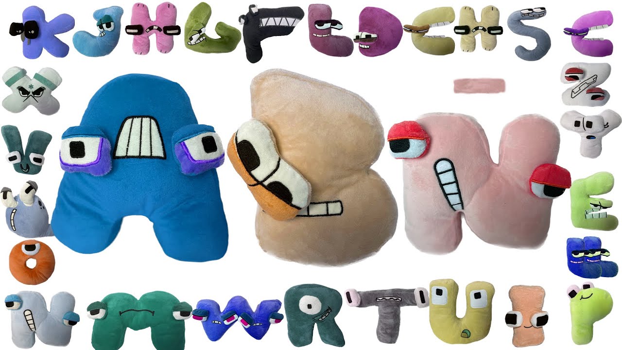 a to z Spanish Alphabet Lore Plushies Complete Lowercase 