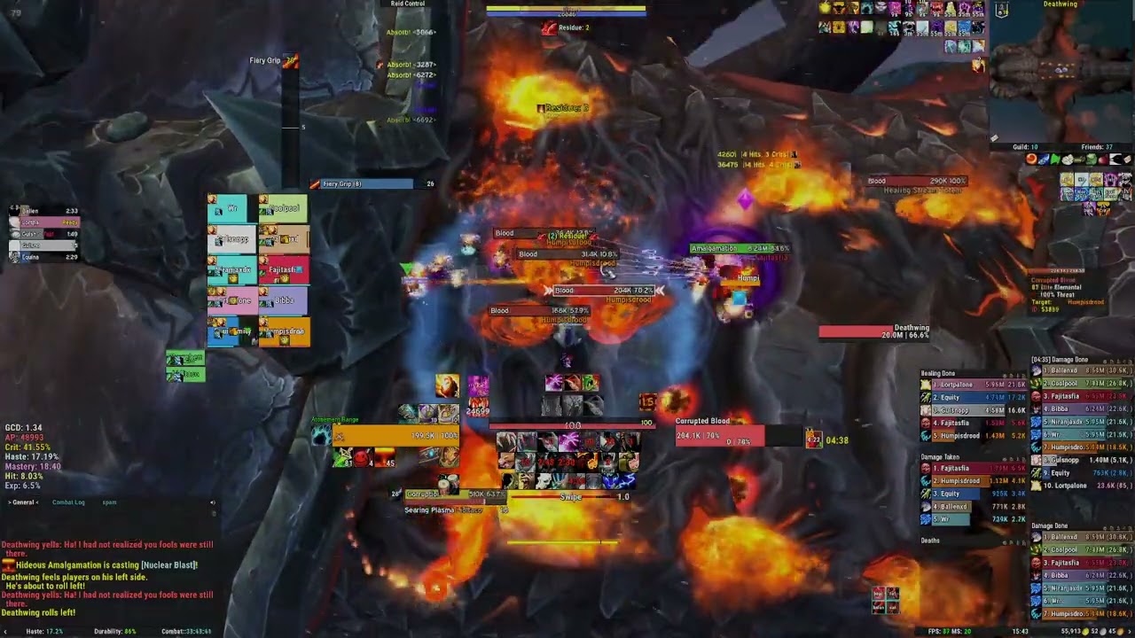 Cataclysm Classic - Spine of Deathwing - 10 man heroic - feral tank pov - LKS