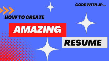 🔴 My Resume - Bootstrap Resume and Portfolio Template || CODE WITH JP || 🔴