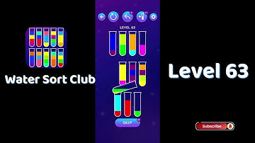 🎮 Water Sort Club Level 63 Walkthrough | Fun Liquid Sorting Game 💧 | SolutionGuruji