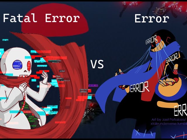 Fatal Chaos Sans Vs Fatal Error Sans #Underverse #EtherZeroverse #Fata