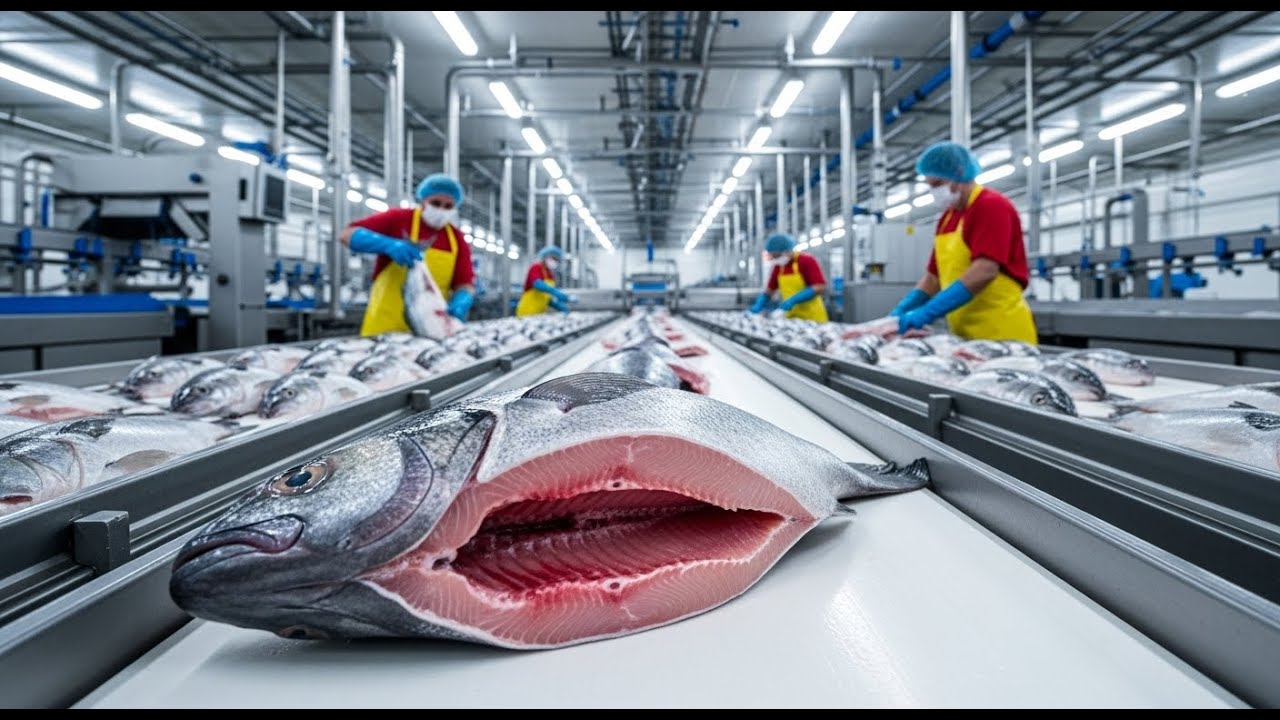 Fish Fillet Processing Inside a High-Tech Fish Processing Factory | Fresh Catch to Frozen ...