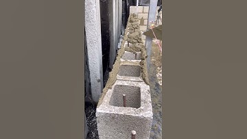 Laying HEAVY hollow Blocks! #bricklaying #blocklaying #construction