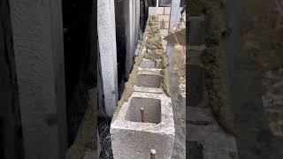Laying Heavy Hollow Blocks! #Bricklaying #Blocklaying #Construction