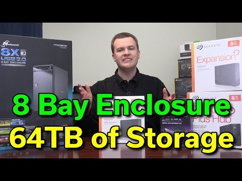 64TB Of Storage - 8 Bay Enclosure + 8TB External HDD Shucking