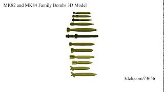 MK82 and MK84 Family Bombs 3D Model
