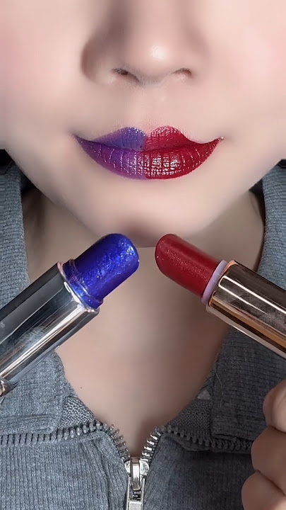 Red ♥️ VS Blue 💙 Lipstick Tutorial, Beauty Tips