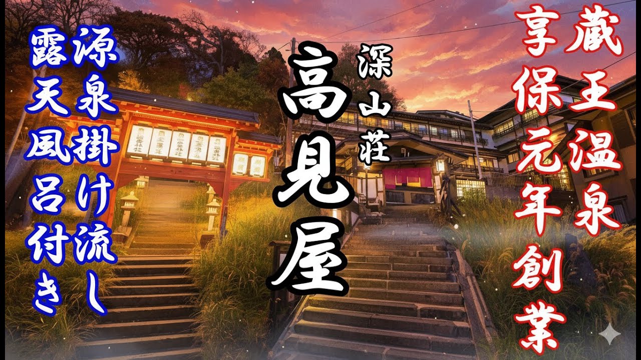 蔵王温泉【深山荘高見屋】源泉掛け流し極上の湯