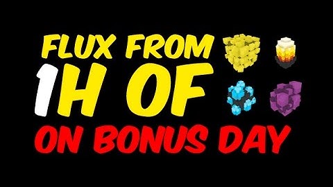 Flux from: 1H of Mining (max efficiency) 70kf/h