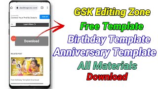 Gsk Editing Zone Free Birthday Template,Anniversary Template screenshot 3