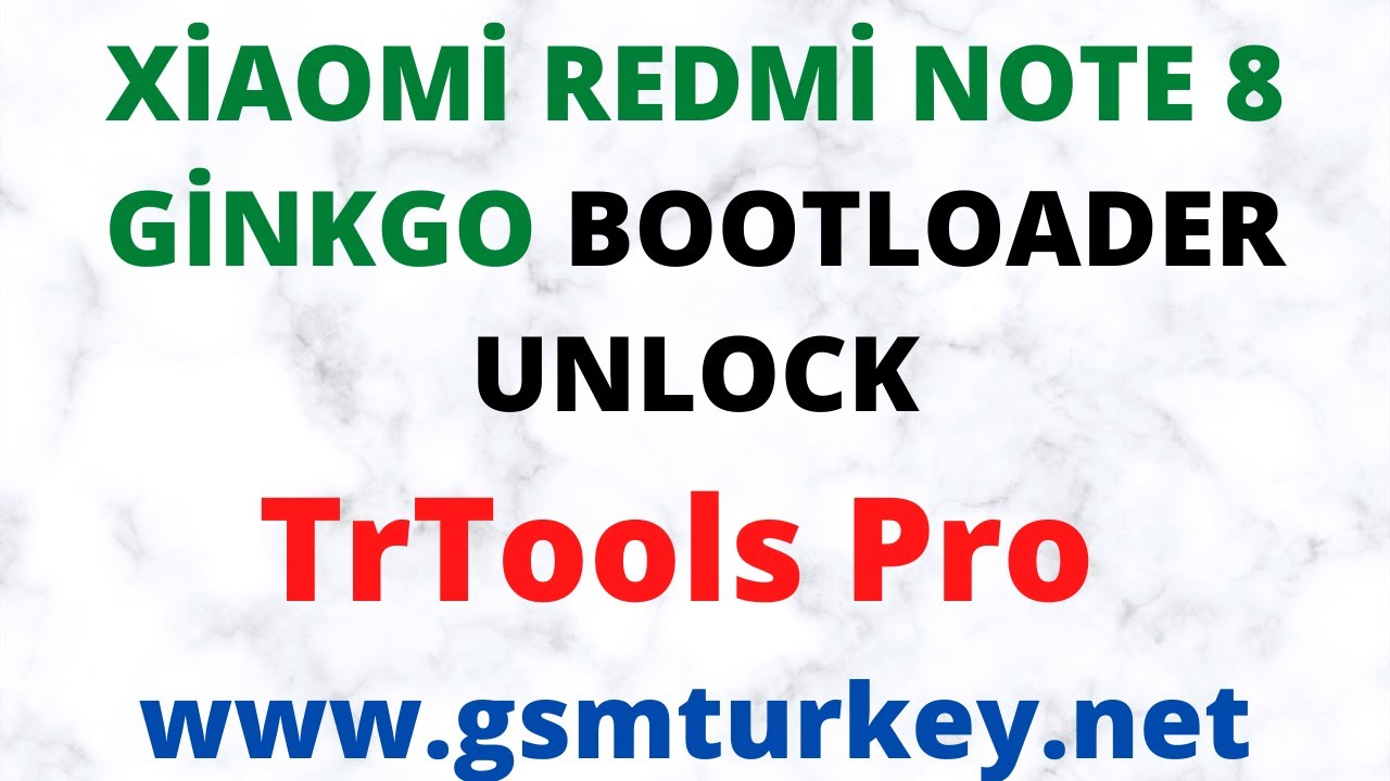 Xiaomi Redmi Note 8 Ginkgo Bootloader  Unlock TrTools Pro