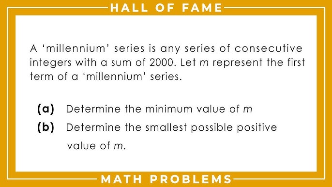 Hall of Fame - First in Math
