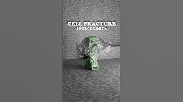 Rigid Body &  Fluid Simulation Creeper Alert💥Cell Fracture  #minecraft #animation #fluidsim #shorts