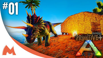 ARK: Survival Evolved - PRIMITIVE PLUS FIRST DAY! (Primitive+ E01)