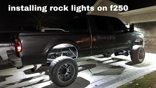 Installing rock lights on f250