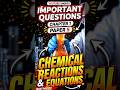 Important questions in chemical reactions and equations | #sslc #chemicalreactionsandequations