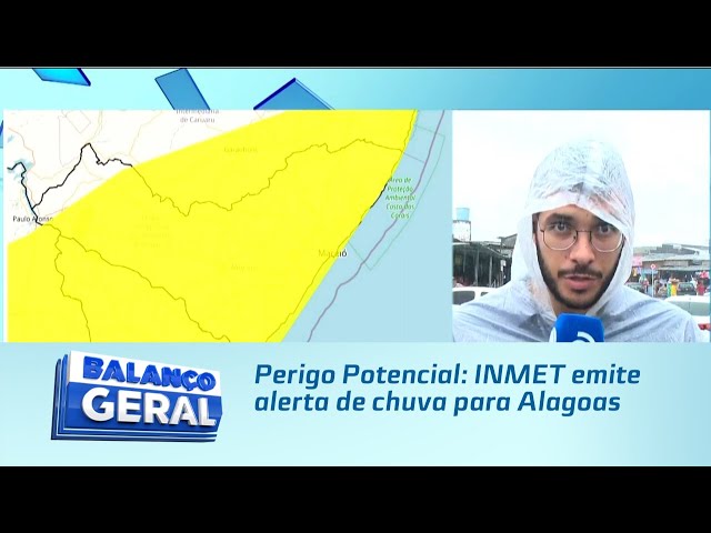 Perigo Potencial: INMET emite alerta de chuva para Alagoas