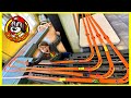 Kids Build🏎 LONGEST MINECRAFT RACE WITH ALL OUR HOT WHEELS TRACK