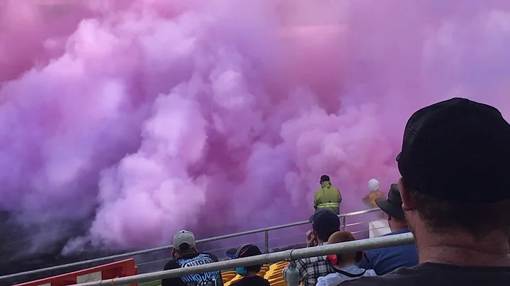 "1 TUF HG" Blown Holden HG Catches fire mid skid at tread cemetry