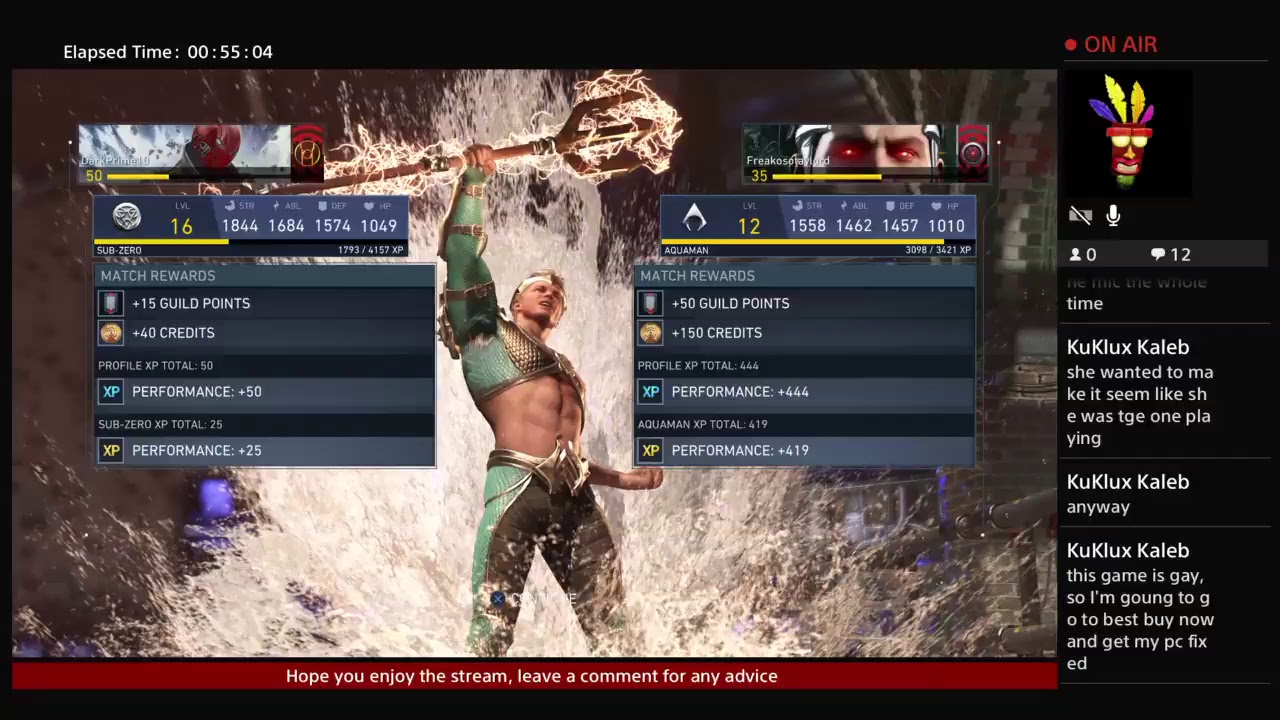 DarkPrime livestreams injustice 2