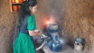 Village Cooking: Imbul Kiribath Recipe | Sini Sambol Stuffed Milk Rice