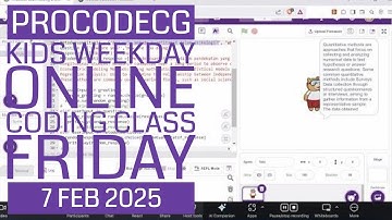 ProCodeCG Kids Weekday Coding Class - Friday - 7 Feb 2025