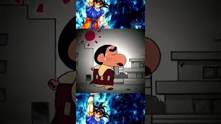 Anime Crossover You Never Expected 😱 #anime #goku #shinchan #animeedit #animecrossover #dragonball