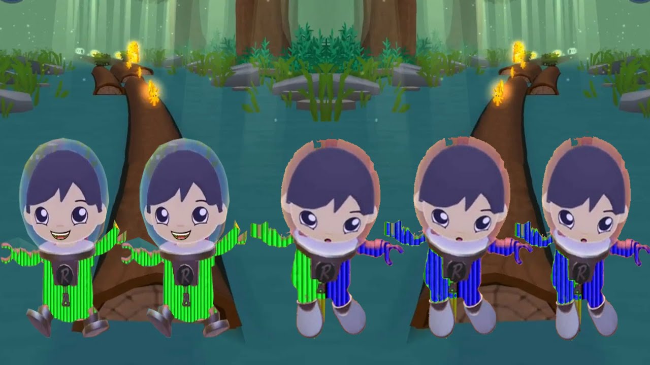 TAG WITH RYAN COSMO RYAN LAVA FALLS WITH WOOD YELLOW VS WOOD BLUE CHARACTERS FUNNY GAMEPLAY