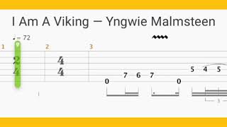 I Am A Viking - Yngwie Malmsteen. (Tabs Cover)