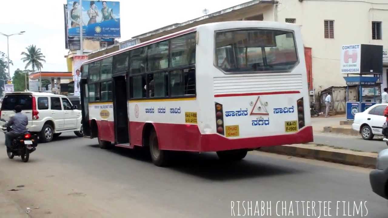 KSRTC NAGARA SARIGE BUS AT HASSAN,KARNATAKA YouTube