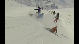 SKI CRASH 3 VALLEYS, Boy Falls of Steep Edge.