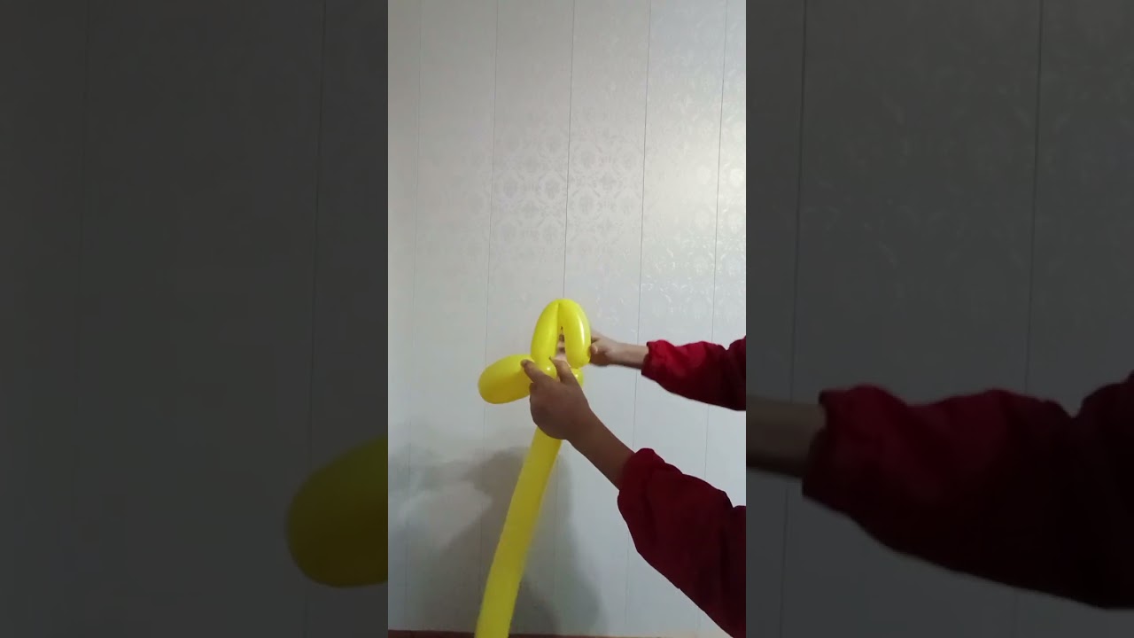 The flower is made of balloons. 