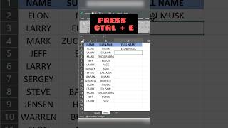 Full Name Excel Short Trick #excelshortcuts #excel #excelvideos #exceltips&trick