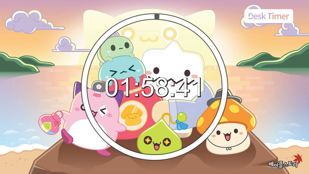 2 hours of maplestory bgm | Ereb Field /Raindrop Flower | 120min timer [Study/Work/Relax]