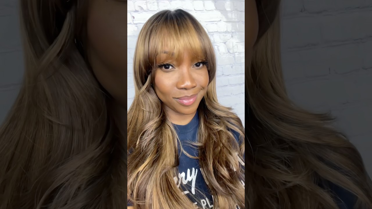 Transforming the Wig! Turning curtain bangs into regular bangs!FreeTress Equal Bombshell Wig 
