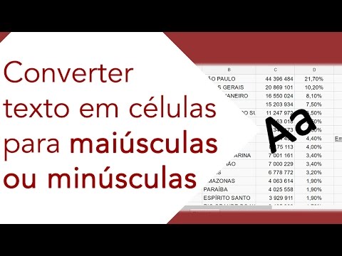 Planilhas Google: Alterando texto em células para letras maiúsculas ou minúsculas