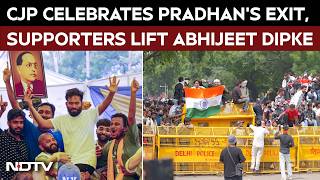 NEET Protest | CJP Supporters Lift Abhijeet Dipke As Celebrations Erupt After Pradhans Resignation