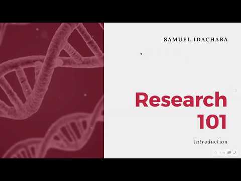 Research 101; Introduction