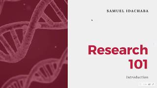 Research 101; Introduction Wealth