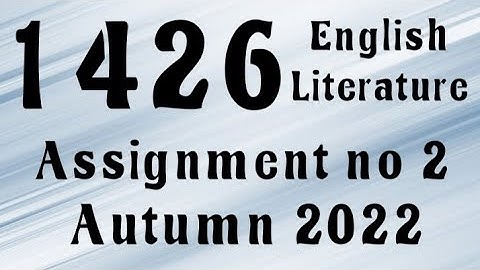 AIOU Code 1426 Solved Assignment No.2 Autumn 2022 #aiou #aiousolveassignments