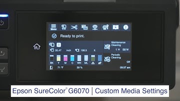 SureColor G6070 | How to create a custom media setting