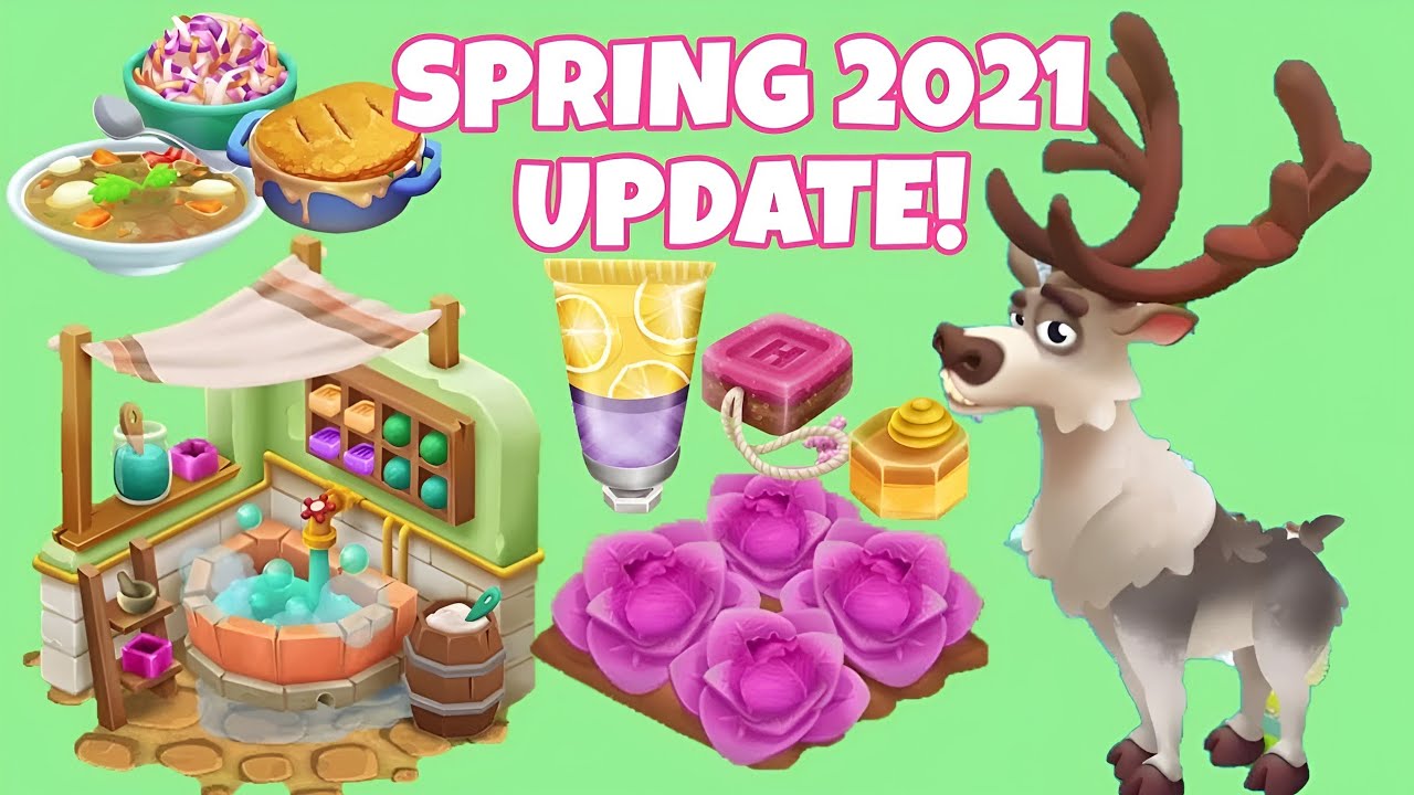 Hay Day Spring 2021 Update Bath Kiosk, Cabbage, Reindeer & More! YouTube