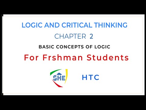 BASIC CONCEPTS OF LOGIC | LOGIC AND CRITICAL THINKING | For Freshman Students | Chapter 2